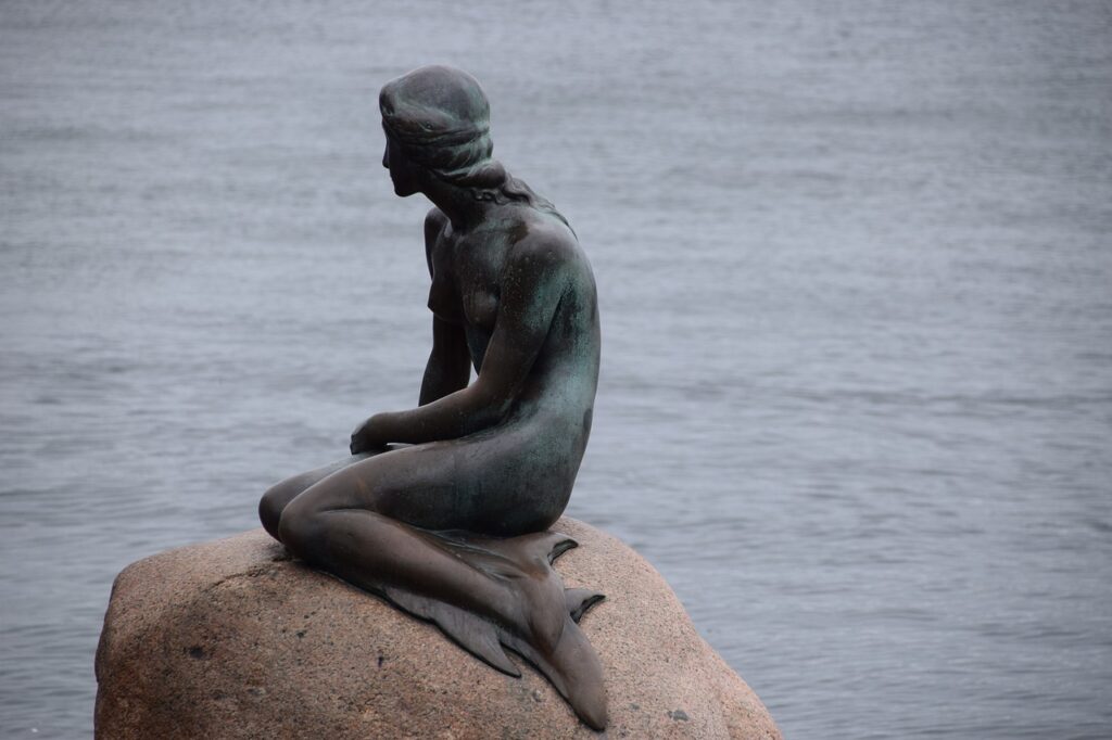 mermaid, in, copenhagen
